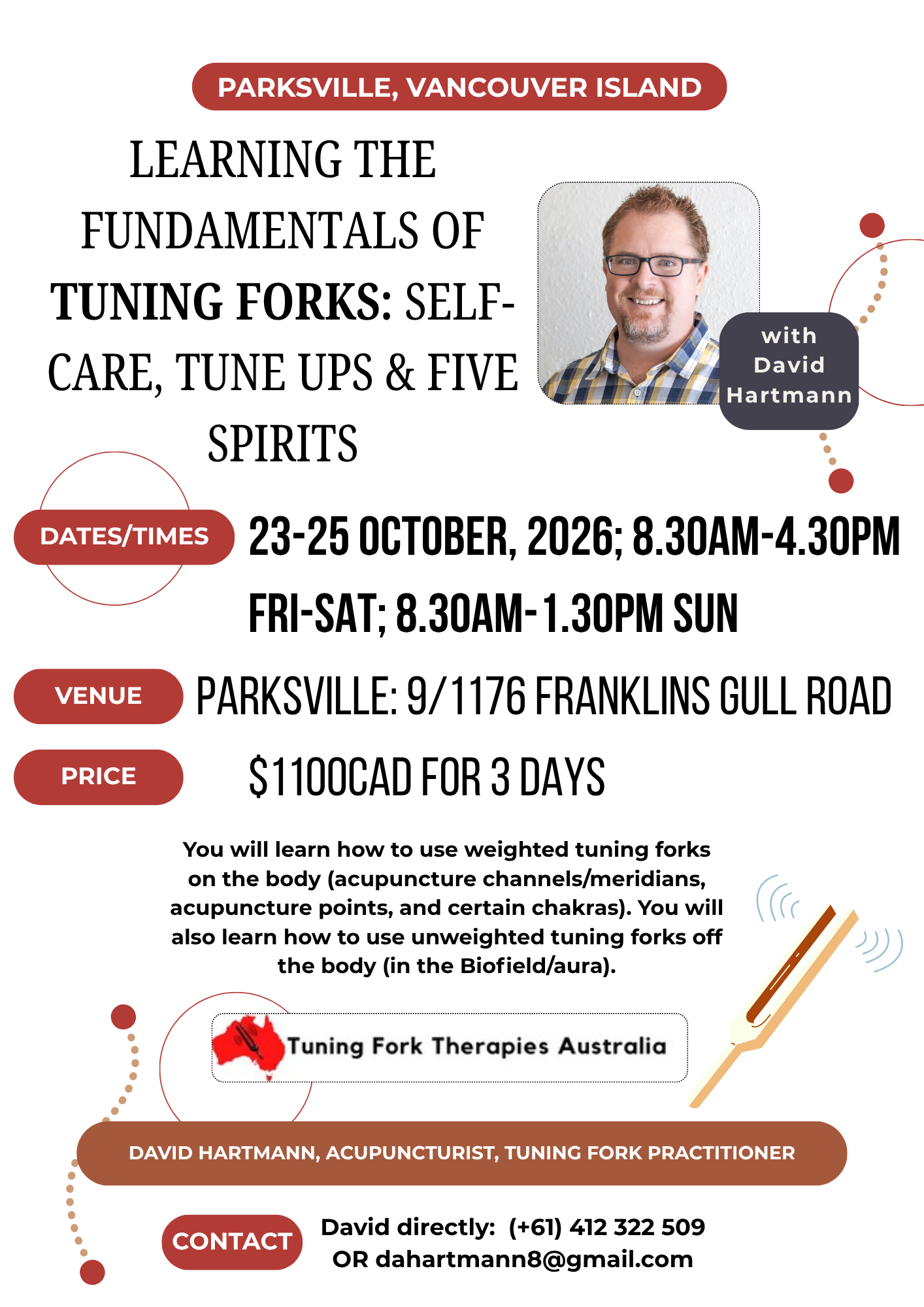 Learning the Fundamentals of Tuning Forks: Self Care, Tune ups and the 5 Spirits