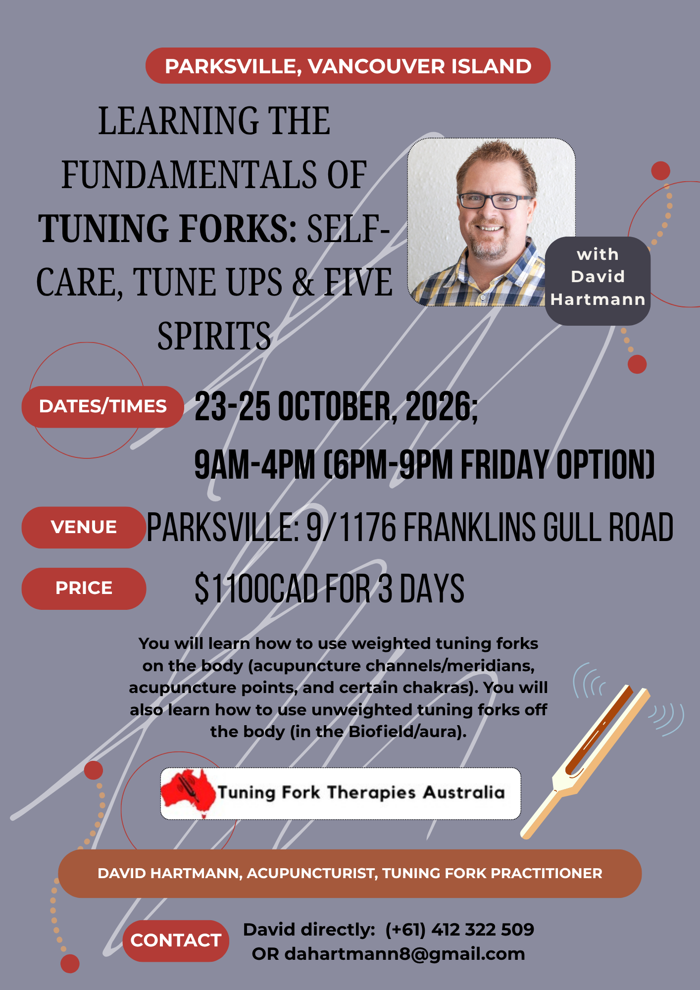 Learning the Fundamentals of Tuning Forks: Self Care, Tune ups and the 5 Spirits